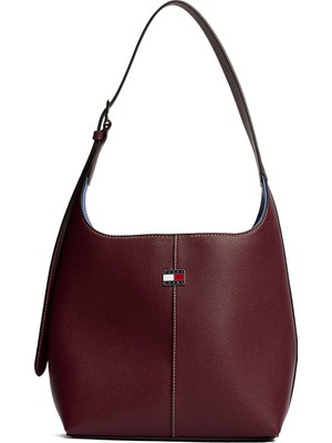 Tommy Hilfiger Omuz Çan, Standart, Bordo