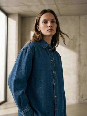 Feyna Lina Denim Gömlek