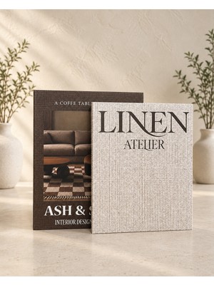 Lumeya Home Linen Atelier ve Ash & Smokie Tasarımlı 2'li Dekoratif Kitap Kutu Seti