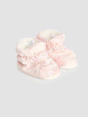 Lc Waikiki Yeni Sezon Pembe Pelüş Astarlı Kız Bebek Ev Botu
