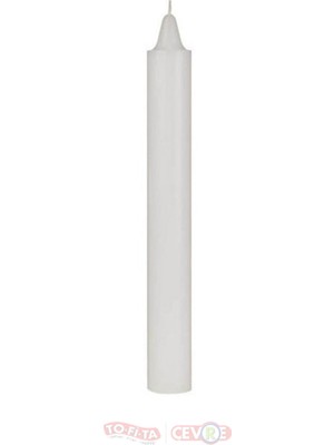 To-Fi-Ta Beyaz Mum 10'lu Paket Kokusuz 10 cm Ekonomik Kullanım İçin Uygun