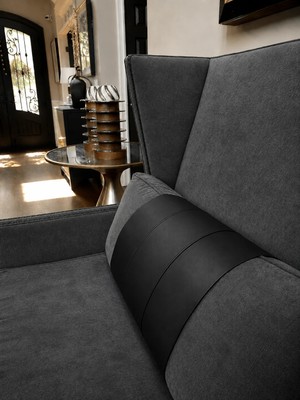 LWA Leather Eskitme Görünümlü Deri Kanepe Örtüsü, El Yapımı Kişiselleştirilmiş Kanepe ve Masa Örtüsü, Birinci Sınıf Deri Iki Tonlu Kanepe Örtüsü