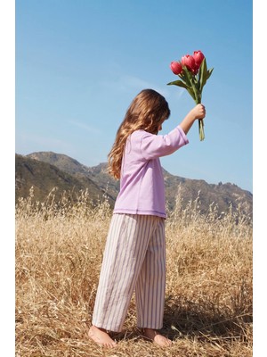 Cigit Oversize Pantolon Takım 2-10 Yaş Lila