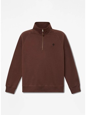 Timberland Kahverengi Erkek Logo Baskılı Sweatshirt TBC0YHB9AJD1 Exeter Rıver Tree