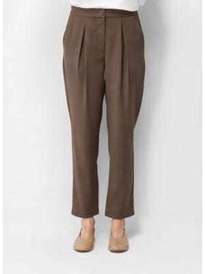 Mizalle Kahverengi Kadın Pantolon M1MZ1010130200