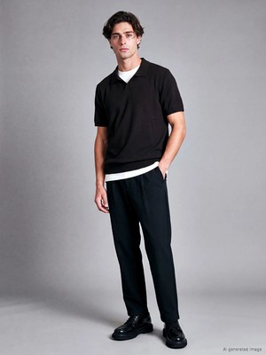 Lc Waikiki Yeni Sezon Siyah Regular Fit Erkek Pileli Pantolon
