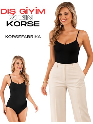KORSEFABRİKA Dış Giyim Korsesi 💎 Ince Ayar Askılı 💎 Toparlayıcı Body Korse 💎 Elbise Ceket Altı Tasarımlı