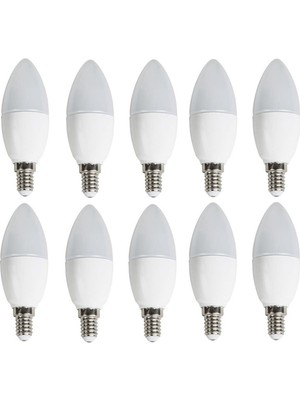 Cata 10'lu 7 W Mum LED Buji Ampul Beyaz Işık 6400K E14 Duy ile Enerji Verimli A+