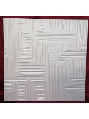 Güçpor Tavan Kaplama Çizgi 5 m2 50x50 cm Dekoratif Beyaz Malzeme ile Modern Tasarım