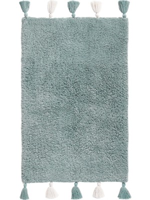 İrya Loli Tekli %100 Pamuk Banyo Paspası 50X80 cm Pudra Mavi