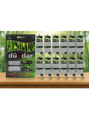 Dündar Çorap Erkek Bambu Çorap 12'li Paket (40-44)