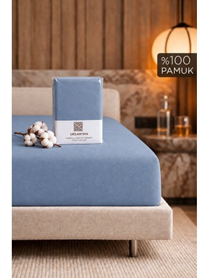 Dream Time %100 Pamuklu Penye Lastikli Çarşaf | Tek Kişilik - Çift Kişilik - Battal Boy | Organik Jersey Kumaş