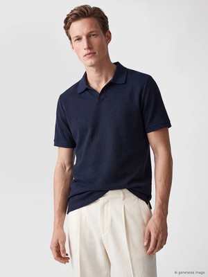 Lc Waikiki Yeni Sezon Lacivert Polo Yaka Erkek Tişört