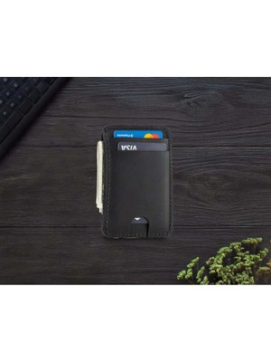 LWA Leather Deri Kart Cüzdanı: El Yapımı Minimalist Cep Boyu Tasarım Cüzdan
