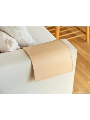 LWA Leather Birinci Sınıf Deri Kanepe Kolçak Kılıfı, El Yapımı 2,4 mm Bitkisel Tabaklanmış Kanepe Koruyucu 30X40 cm