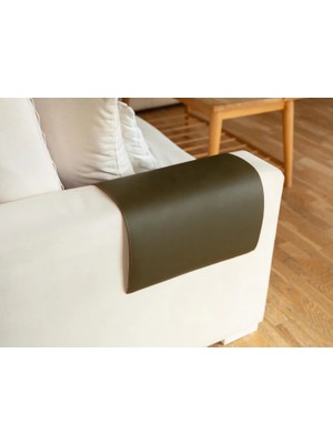LWA Leather Deri Koltuk Kolçak Kılıfı, Pamuk Astarlı El Yapımı Koltuk Koruyucu 40X60 cm