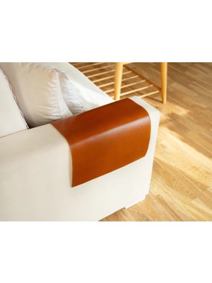 LWA Leather Deri Koltuk Kolçak Kılıfı, Pamuk Astarlı El Yapımı Koltuk Koruyucu 30X40 cm