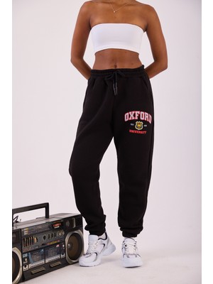 Superblue Kadın Siyah Oxford Basic Jogger Pantolon