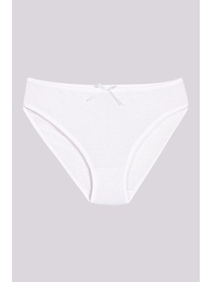 Yıldız 3910 Kadın Premium Beyaz Bambu Nefes Alabilen Likralı Yumuşak Kumaş Bikini Külot