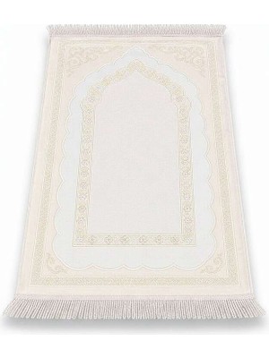 Tesbihane Kişiye Özel Nakış Işlemeli Hediyelik Seccade - Saten Kumaş - Papatya Motifli