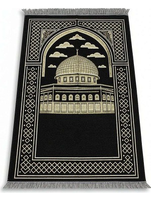 Tesbihane Kişiye Özel Nakış Işlemeli Hediyelik Seccade - Şönil Kumaş - Mescidi Aksa Motifli