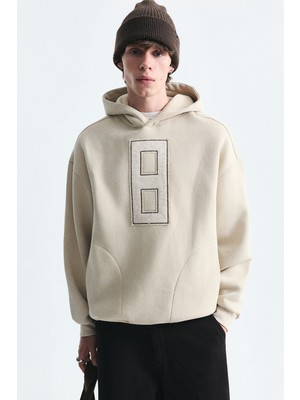 Vamos Numara Baskılı Oversize Sweatshirt