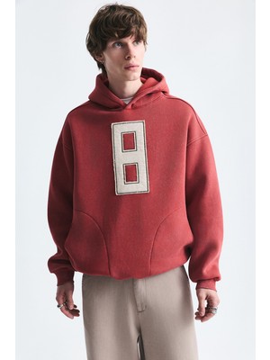 Vamos Numara Baskılı Oversize Sweatshirt