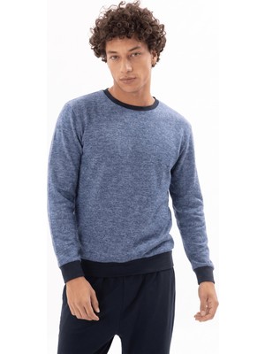 Kly Erkek Indigo Uzun Kol Bisiklet Yaka Pijama Takımı C0T0N662