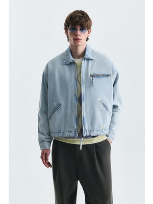 Vamos Oversize Fermuar Kapama Kot Mont