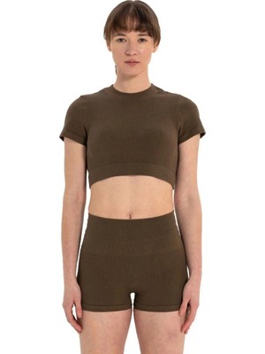 Inguz Seamless Pamuk T-Shirt Kahverengi - L/xl