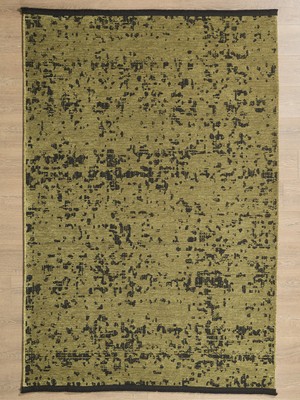 Enva Home Şönil Halı Kilim Makinede Yıkanabilir Yumuşak ve Konforlu Kaydırmaz Taban Green