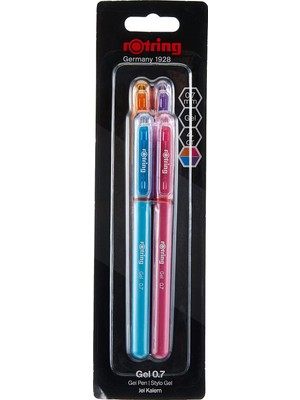 Rotring Tükenmez Kalem 4'lü Canlı Renkler Ergonomik Gövde ile Konforlu Yazım