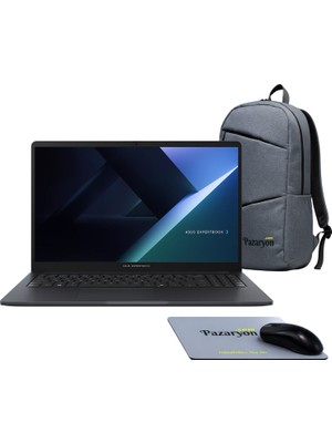 Asus Expertbook B1, Core 5-120U, 32GB RAM, 1TB SSD, 15.6" Win11+Office (Çanta&Mouse Hediyeli)