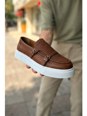 Zerenyus ZRC417 Premium Bağcıksız Günlük Erkek Loafer Taba