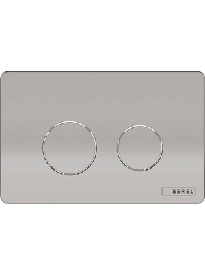 E.C.A. e.c.a SEREL Gömme Rezervuar Kumanda Paneli P570120 Plastik Malzeme Parlak Krom 24,5cm x 16cm Ölçüler
