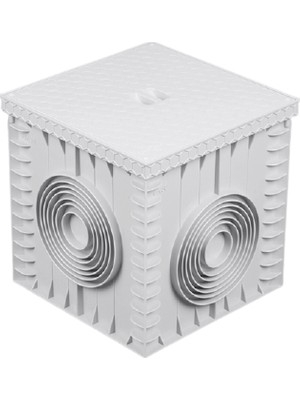 Luxwares 30x30 Plastik Rögar Menhol Kutusu Darbelere Karşı Dayanıklı Ağır Kapak Özellikli