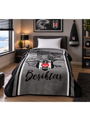 Taç Yeni Sezon Lisanslı Beşiktaş Kara Kartal Battaniye  ( Yüz Havlusu Hediyeli )