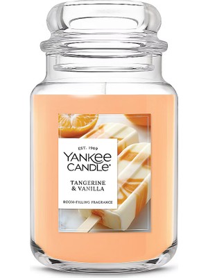 Yankee Candle Tangerine & Vanilla Büyük Kavanoz Mum 623,7 gr – Mandalina & Kremalı Vanilya Kokulu Dekoratif Mum