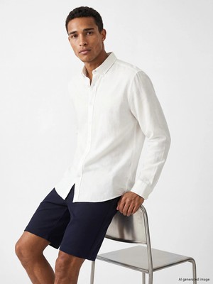 Lc Waikiki Yeni Sezon Beyaz Regular Fit Armürlü Erkek Gömlek
