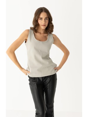 Maze The Official Maze Top Basic Kadın Atlet Gri