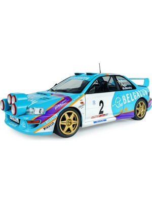 Solido S1807411 1/18 Subaru Impreza S5 WRC99 – Belgıum Ypres Westhoek Rally – 1998 – #2 G.de Mevıus/j-M.fortın