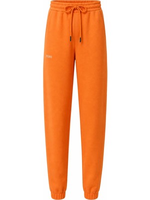 Beord Basic Cepli Erkek Eşofman Altı Regular Lastikli Paça Turuncu Sweatpant