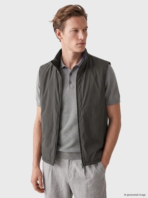 Lc Waikiki Yeni Sezon Gri Regular Fit Dik Yaka Erkek Şişme Yelek