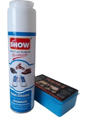 Show Kadınlar İçin 250 ml Şeffaf Ayakkabı Temizleme Köpüğü ve Temizleme Süngeri ile Pratik Çözüm