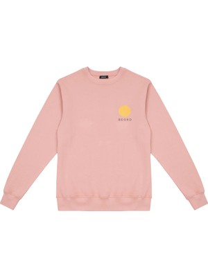 Beord Firenze %100 Pamuk Bisiklet Yaka Erkek Sweatshirt Regular Pembe BSS1-150