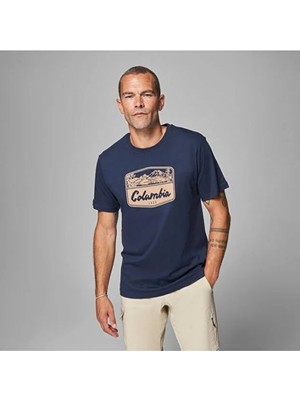 Columbia Csc M Hex Woodblock Badge Ss Tee Erkek Tişört CS0524