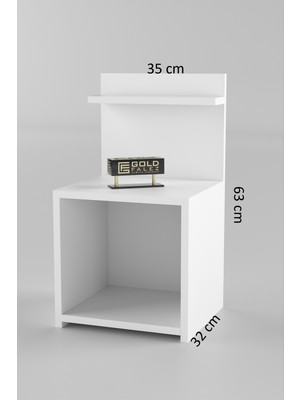 Bezos Açık Raflı Komodin Beyaz 63 cm
