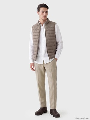 Lc Waikiki Yeni Sezon Kahverengi Regular Fit Dik Yaka Erkek Şişme Yelek