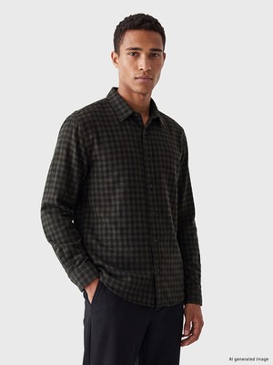 Lc Waikiki Yeni Sezon Haki Regular Fit Ekose Erkek Gömlek