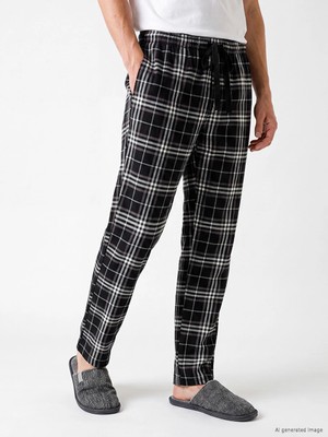 Lc Waikiki Yeni Sezon Siyah Regular Fit Ekose Erkek Pijama Alt